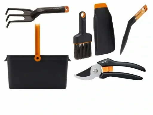 FISKARS ZESTAW NARZĘDZI POJEMNIK +4 SEK.ŁOP.KUL.PI zdjęcie 1