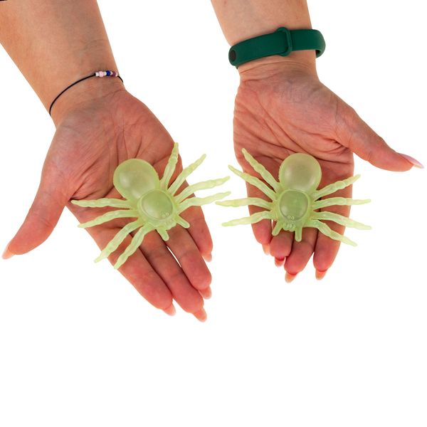 PAJĄKI HALLOWEEN SZTUCZNE 2SZT ŚWIECĄCE W CIEMNOŚCI FLUORESCENCYJNE zdjęcie 10