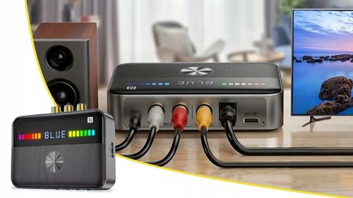 ADAPTER TRANSMITER BLUETOOTH ODBIORNIK NADAJNIK BT 5.3 AUX RCA NFC na Arena.pl