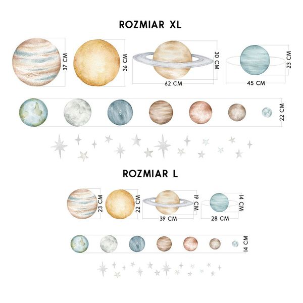Naklejki Zestaw Planety DK413 XL zdjęcie 4