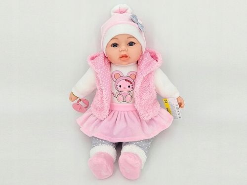 LALKA BOBAS 45cm MÓWI I ŚPIEWA, SMOCZEK na Arena.pl