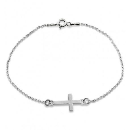SREBRNA BRANSOLETKA CELEBRYTKA KRZYŻYK PRÓBA SREBRA 925 na Arena.pl