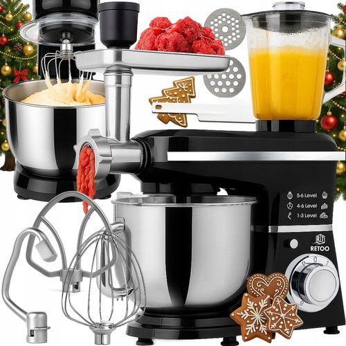 ROBOT KUCHENNY PLANETARNY Z MISĄ BLENDER MASZYNKA DO MIĘSA MIKSER 5w1 na Arena.pl