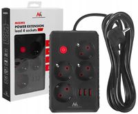 Listwa zasilająca MCE393 B. Przedłużacz 2 gniazda 3xUSB 3m