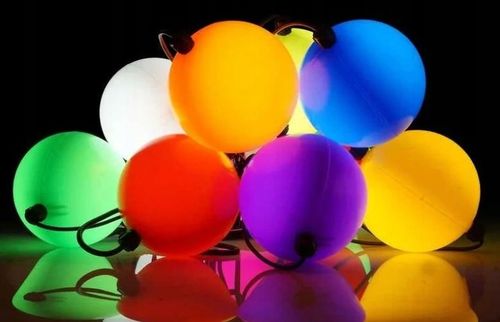 LAMPKI CHOINKOWE KULE DUŻE 10 led lampiony bombki z łączeniem kolorowe 5 cm na Arena.pl