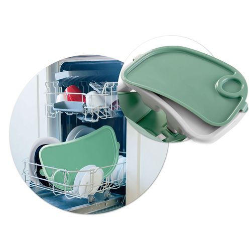 Krzesełko do karmienia ze stolikiem, leżaczek Belo zielone + pałąk z zabawkami na Arena.pl