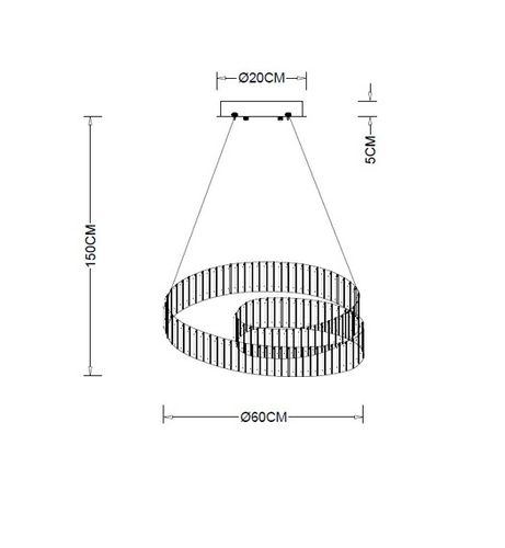 Lampa Wisząca Berella Light Rollo 1 BL5613 60 cm na Arena.pl