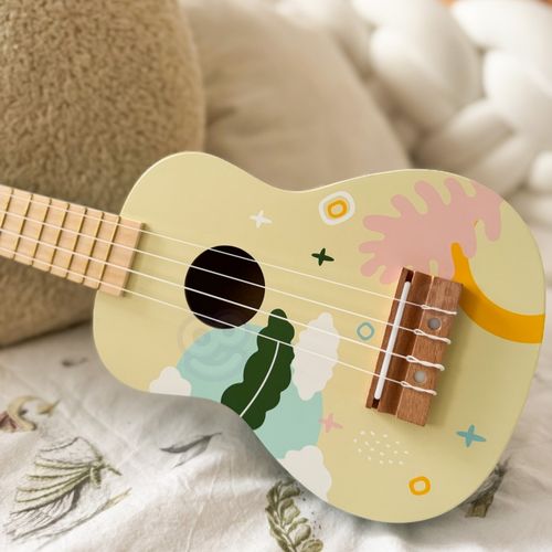DLA DZIECI  DREWNIANE UKULELE  GITARA  NIEBIESKA na Arena.pl