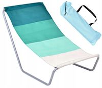 LEŻAK PLAŻOWY SKŁADANY DO TORBY OGRODOWY TURYSTYCZNY LEKKI NA PLAŻĘ KRZESŁO