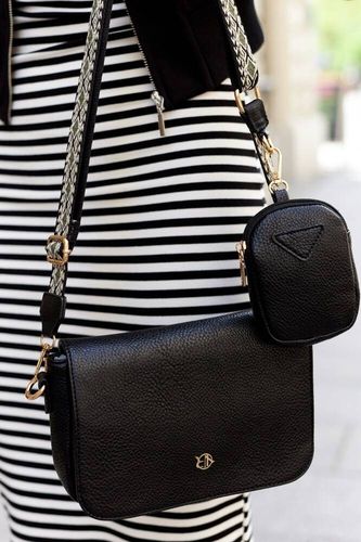 listonoszka damska ze skóry ekologicznej z dodatkową portmonetką - rovicky na Arena.pl