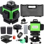 POZIOMICA LASEROWA PŁASZCZYZNOWA LASER KRZYŻOWY 4D 16 LINII 360° 2x