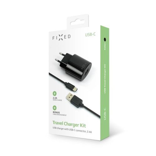 Ładowarka do sieci FIXED 1x USB, 2,4A + Lightning kabel (FIXC-UL-WH) Biała na Arena.pl
