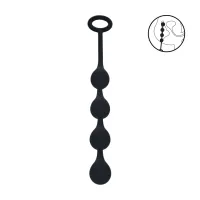 levelz waterdrop s - korale silikonowe 20mm czarne, anatomiczny kształt