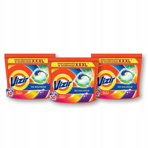 Vizir Kapsułki do Prania Color 3x50 prań na Arena.pl