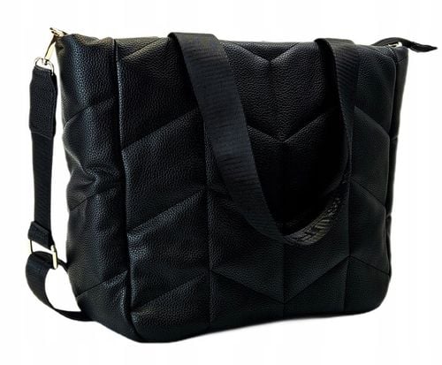 LAURA BIAGGI TORBA TOREBKA SHOPPERKA A4 NA RAMIĘ CZARNA POŁYSK na Arena.pl