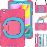 Etui do Samsung Tab A 8.0" T290 T295 z Podstawką i Paskiem na Ramię Różowe