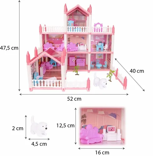 Duży Domek dla Lalek Villa Rezydencja Meble Taras na Arena.pl