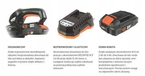 Dmuchawa do liści DELTAFOX 18V DG-CLB 1821 na Arena.pl