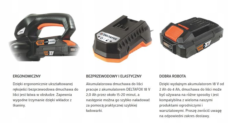Dmuchawa do liści DELTAFOX 18V DG-CLB 1821 zdjęcie 10