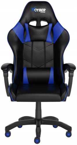 FOTEL GAMINGOWY CYBER CHAIRS X-LOGIC BLUE - BIUROWY na Arena.pl