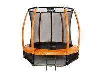Trampolina Ogrodowa Jumpi 252cm/8FT Maxy Comfort Plus Pomarańczowa