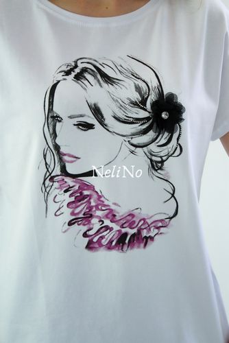 Koszulka z dziewczyną Amanda Biała UNI na Arena.pl