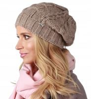 Latte Zimowa CZAPKA damska dziana smerfetka A4