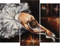 70 90CM OBRAZ 3 ELEM BALETNICA ŚCIENNY DRUK PŁÓTNO