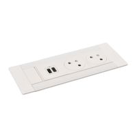 Gniazdo MULTILINK do ścianek działowych, wyposażone 2X2P+Z/USB A+C z przewodem 2m - BIAŁY Legrand 654771