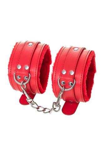 Anonymo Handcuffs, Pu Leather, Red, 27 Cm na Arena.pl