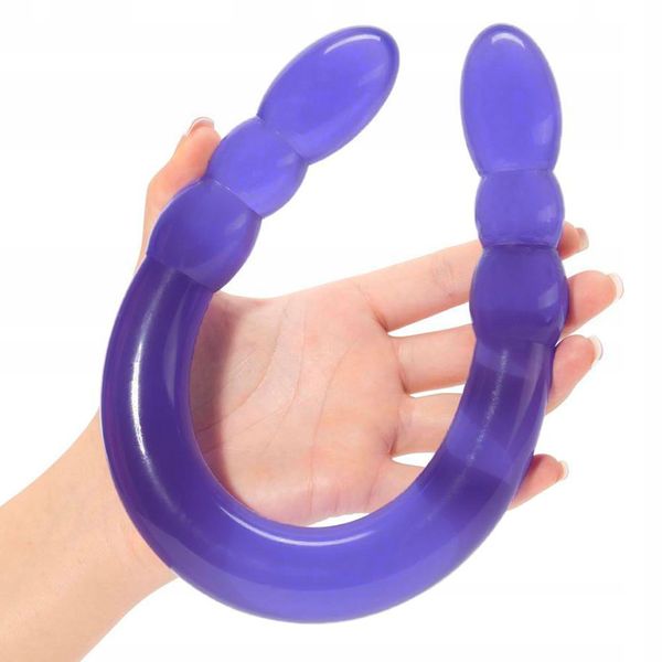 Podwójne dildo żelowe do stymulacji, dla par. zdjęcie 4