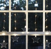 KURTYNA ŚWIETLNA LED Z GWIAZDKAMI LIGHTS4FUN CIEPŁA BIEL 7 GWIAZD