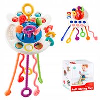 ZABAWKA EDUKACYJNA SENSORYCZNA GRYZAK OŚMIORNICA DLA DZIECI NIEMOWLĄT 5w1