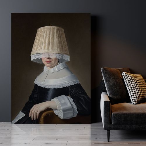 Obraz na płótnie portret lapa abażur 50x70 cm na Arena.pl