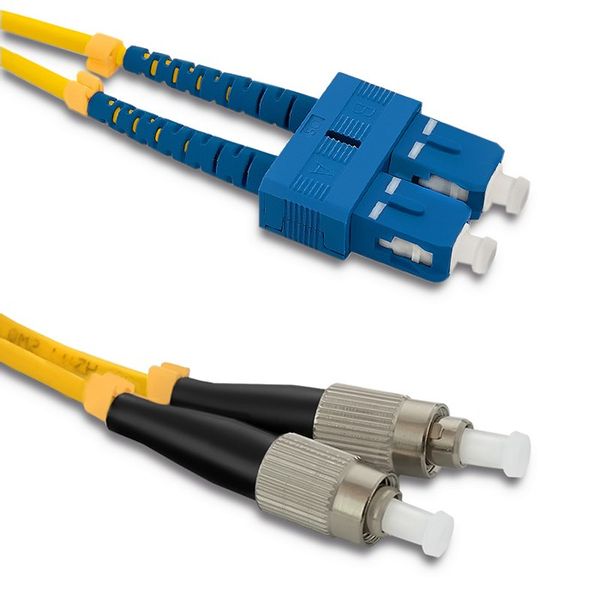 Qoltec Patchcord światłowodowy SC/UPC - FC/UPC | Singlemode | 9/125 | G652D | Duplex | 2m zdjęcie 1