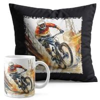 ZESTAW KUBEK + PODUSZKA CZARNA - ROWER BMX MTB SPORT
