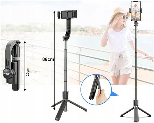 Gimbal Bezprzewodowy stabilizator obrazu do telefonu kamery z tripodem na Arena.pl