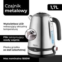 CR 1291 Czajnik metalowy 1,7L z LCD & regulacja temp.