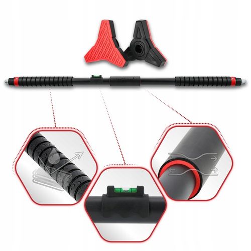 DRĄŻEK ROZPOROWY DO PODCIĄGANIA ĆWICZEŃ REGULOWANY STALOWY 98-130CM PREMIUM na Arena.pl