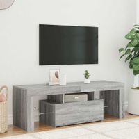 Szafka pod TV z LED, szary dąb sonoma, 120x35x40 cm