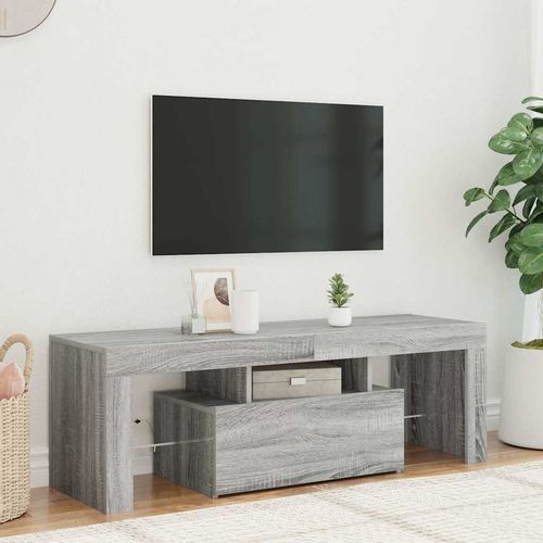 Szafka pod TV z LED, szary dąb sonoma, 120x35x40 cm na Arena.pl