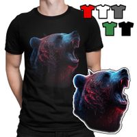 KOSZULKA T-SHIRT MĘSKI WZORY - ZE ZWIERZĘTAMI NIEDŹWIEDŹ BEAR - XXXL 3XL