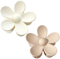 Zestaw 2 spinek klamer kwiaty beżowe lekkie