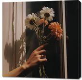 Obraz 90x90cm Promienie i Płatki