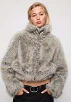 Kurtka ze sztucznego futra ze stójką XS