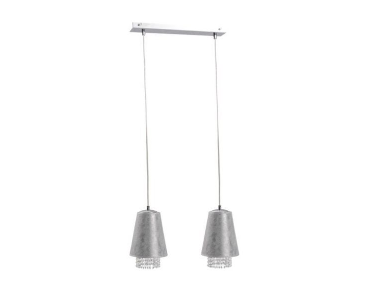 Lampa wisząca 2xE27 MOLLY CRYSTAL SILVER zdjęcie 1