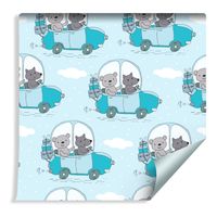 Tapeta Dla Dzieci - Misie i Wilki na Wycieczce