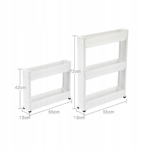 PÓŁKA ŁAZIENKOWA KUCHENNA REGAŁ NA KÓŁKACH MOBILNA 3 PÓŁKI SZAFKA na Arena.pl