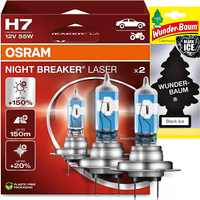 Żarówki H7 Osram Night Breaker Laser 150% + Zapach Wunder Baum