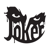 Naklejka JOKER na auto samochód WYTRZYMAŁA FOLIA SAMOCHODOWA 10 cm